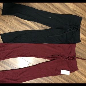 Bundle of high waist jogger sweat pants XS